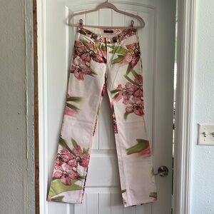 Roberto Cavalli Floral Women Jeans - Pink and Green